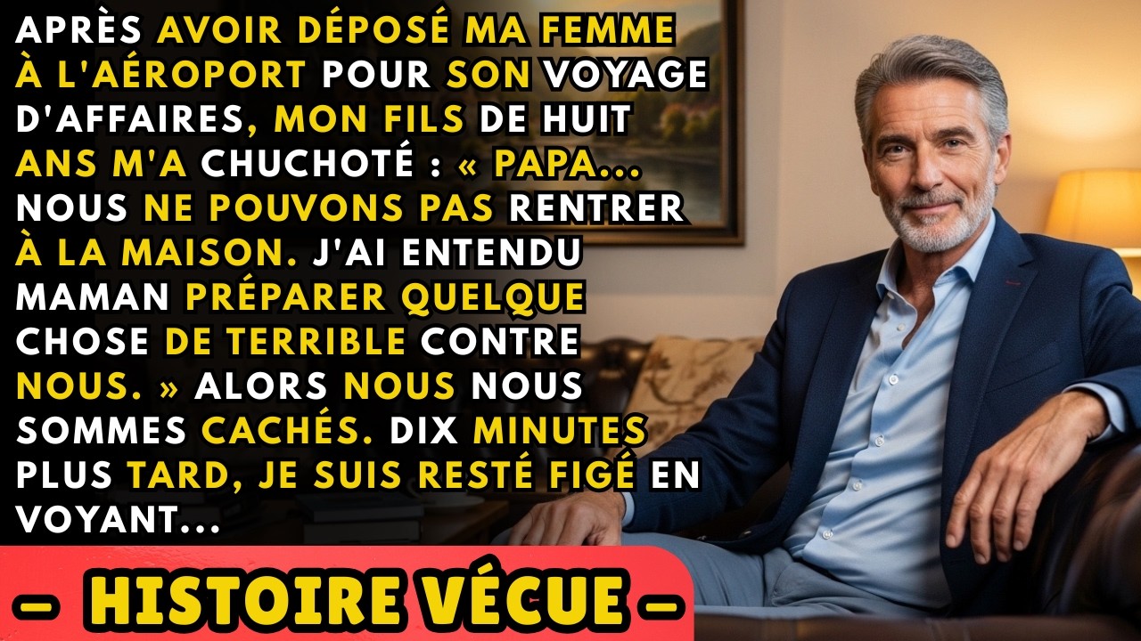 J’étais sur l’autoroute avec mon fils de huit ans quand il m’a murmuré : « Papa, maman a dit qu’elle voulait nous faire disparaître aujourd’hui. » J’ai cru à un cauchemar d’enfant. Puis j’ai vu le...