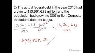 Applications of the Consumer Price Index (CPI): Federal Debt