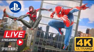 Marvel's SpiderMan 2!  4K LIVE  PS5