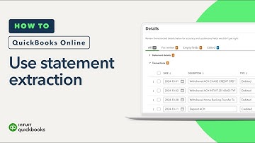 How to use statement extraction in QuickBooks Online