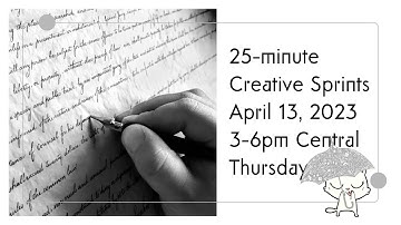 April 13, 2023 3-6pm CST - Creative Sprints