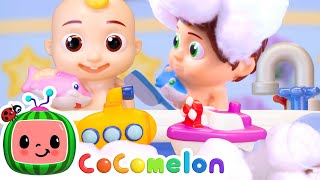 Bath Song With Jj And Baby Shark | Toy Play Learning | Cocomelon Nursery Rhymes & Kids Songs