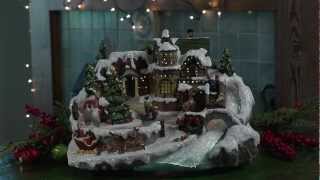 Musical Santa's Village Decoration - Plow & Hearth
