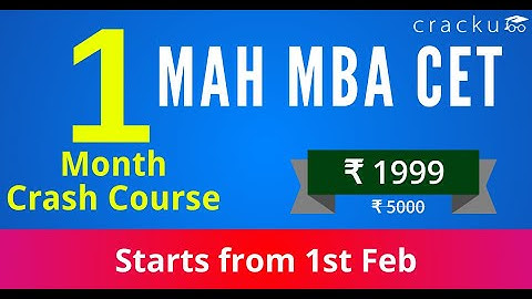 MAH MBA CET 1 Month Crash Course 2021 ✅ With Day Wise Schedule