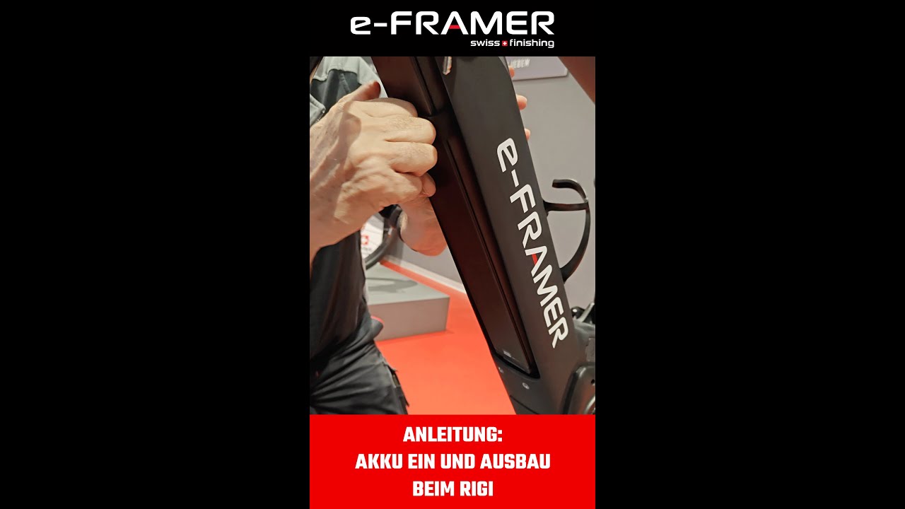 Akku Ein- und Ausbau beim e-FRAMER Modell Rigi