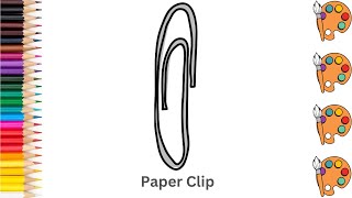 Paper Clip - Sketch Art and Paint | Step by step tutorial | Pencil to Palette