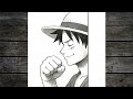 كيفية رسم لوفي من ون بيس بسهولة للمبتدئين خطوة بخطوة رسم انمي سهل كيفية رسم لوفي من ون بيس بسهولة للمبتدئين خطوة بخطوة رسم انمي سهل