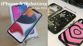✮⋆˙ iphone x (silver) unboxing in late 2023 ˙ᵕ˙