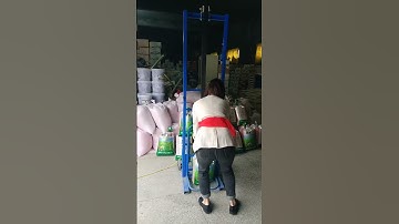 Automatic bag carrying and shoulder loading machine,