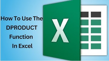 How To Use The DPRODUCT Function In Excel