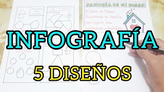 Como hacer una INFOGRAFIA  / 5 diseños