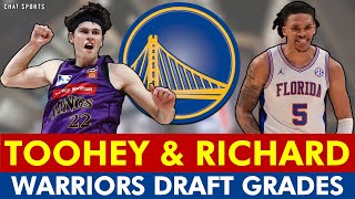 🚨Warriors Draft Alex Toohey & Will Richard In 2025 NBA Draft + Warriors Draft Grades Guide