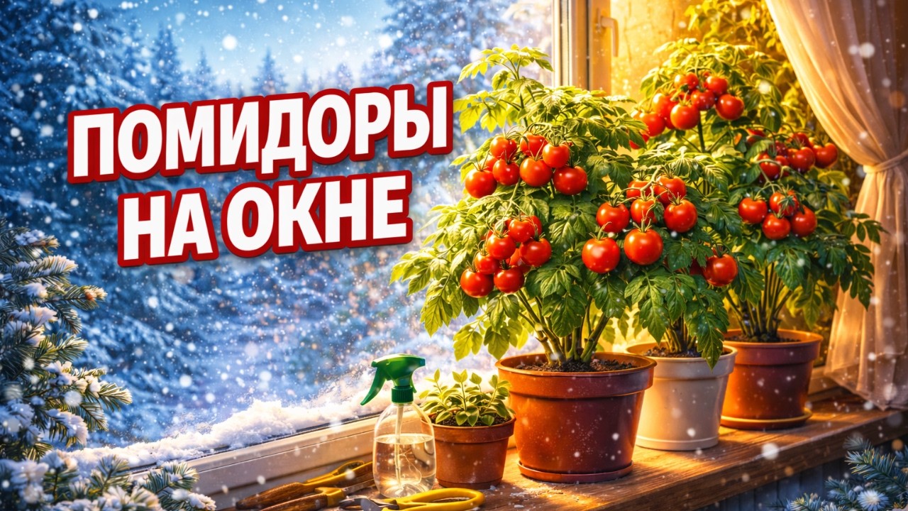 Помидоры на окне зимой  Конец