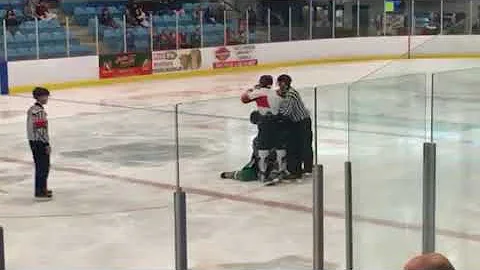 Fight between Jcs Matt Shannon vs Hawks Cory Smearer
