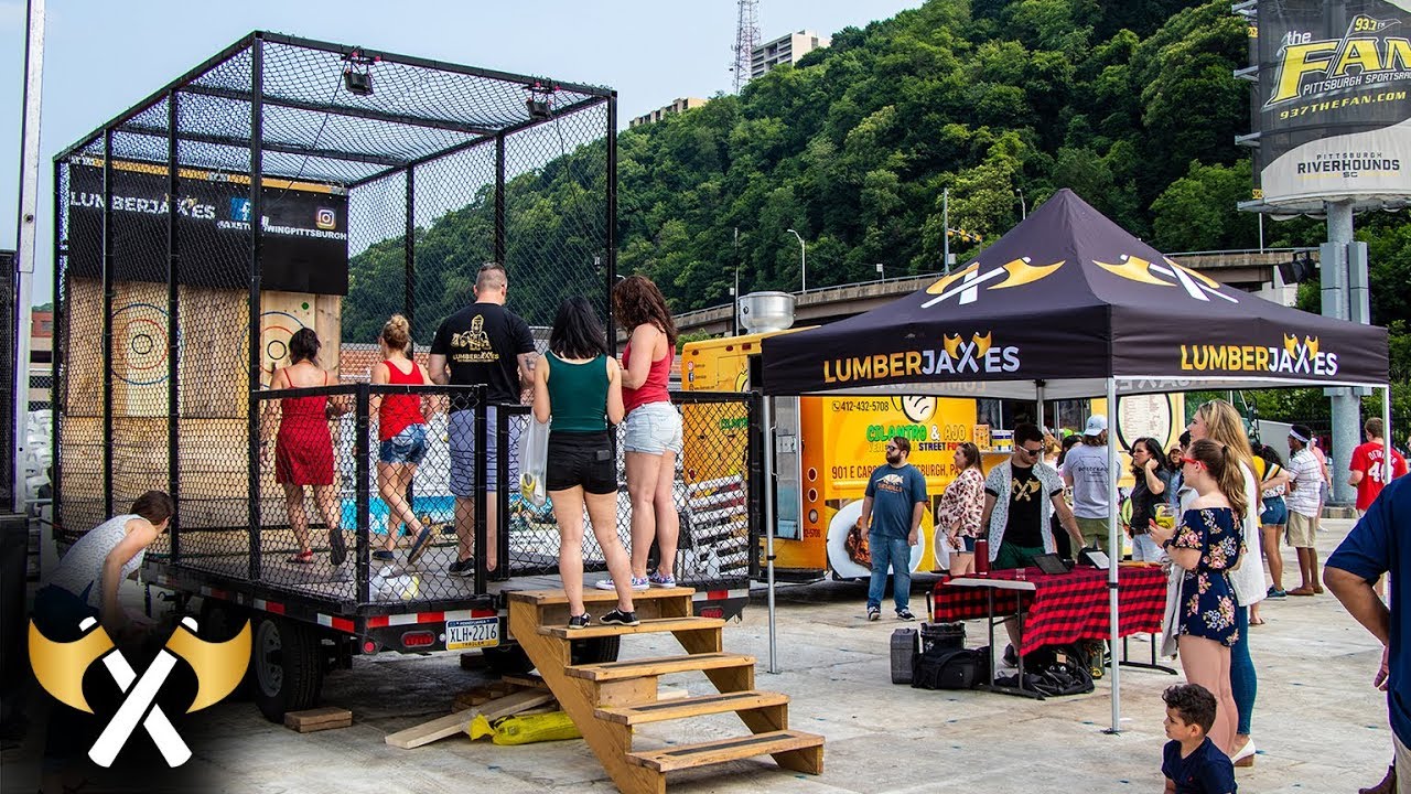 Mobile Axe Throwing at Pittsburgh Taco Fest 2019! YouTube