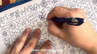 Which carpet map printing method is better? | کدام روش چاپ نقشه فرش روی سینی سفالی بهتر است؟