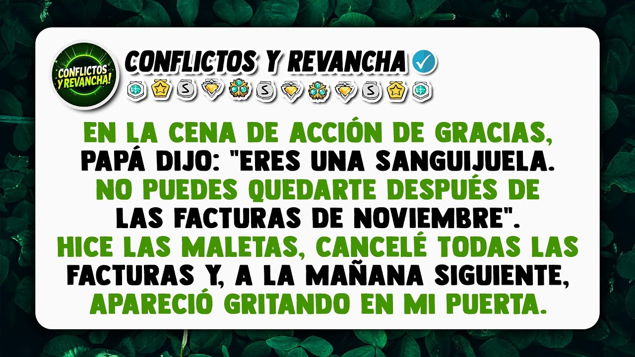 En la cena de Navidad, mi papá anunció: 