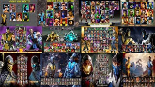 Mortal Kombat Select Screen Evolution MK To MK1 (1992  2023)