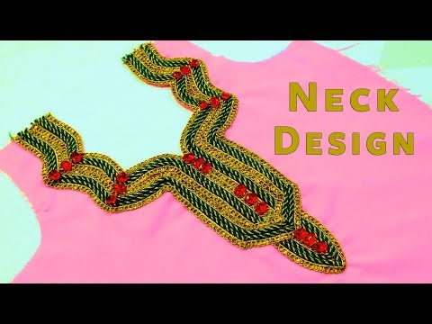 Easy Kurti Neck Design with Lace | Latest Neck Designs