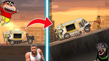 SHINCHAN UPGRADING HIS SUPERCAR & Fight ZOMBIES in EARN TO DIE 2 WITH FRANKLIN | DREAM SQUAD