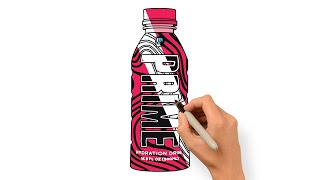 Drawing PRIME Hydration drink PewDiePie Flavour Bottle art