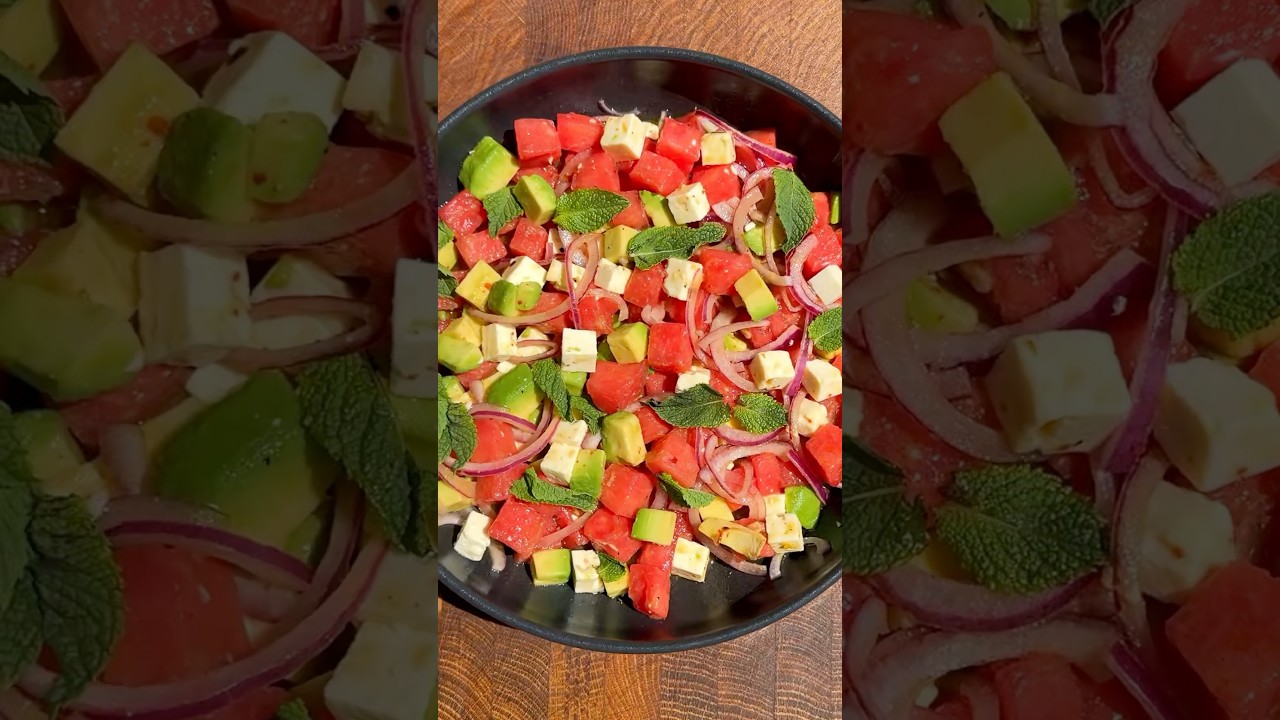 Watermelon Salad with Feta & Avocado | Easy Summer Recipe
