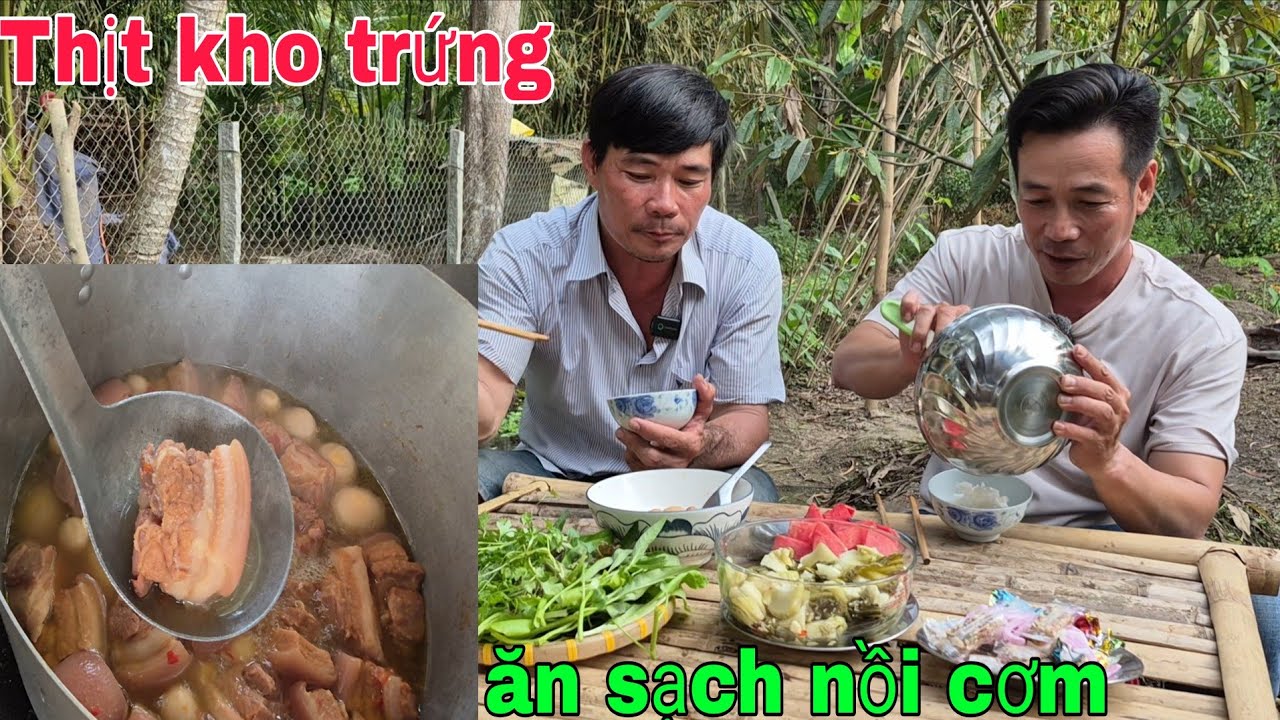 Thịt kho trứng thơm ngon đậm đà ăn sạch nồi. Cơm Quê 