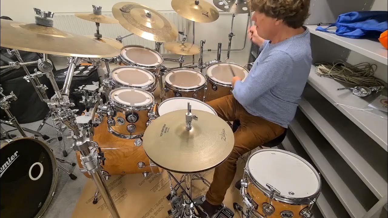 funky hi hat groove DW Collectors Twisted birch over maple YouTube
