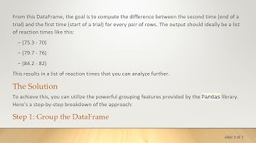 How to Efficiently Pair Rows in a DataFrame to Compute Reaction Times in Pandas