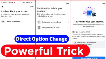 how to change option in locked Facebook | get a code by email option in locked Facebook | #facebook