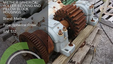 Green Industrial Quick Take - USED MIETHER Pillow Block Bearings SAF 532 For Sale