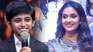 Aarav Ravis Cutest And Adorable Speech Made Keerthy Suresh Fall In Love With Him
