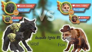 Wildcraft Fox Vs Wolf Animals Fights Vs