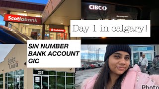 Day 1 in canada| SIN NUMBER, GIC AND BANK ACCOUNT INFORMATION |