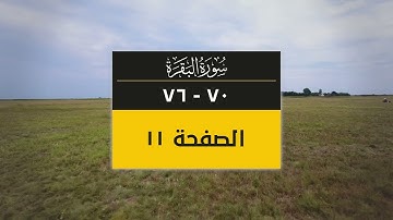 4K صفحة من القرآن الكريم | الصفحة 11 ( سورة البقرة من آية 70 إلى 76)