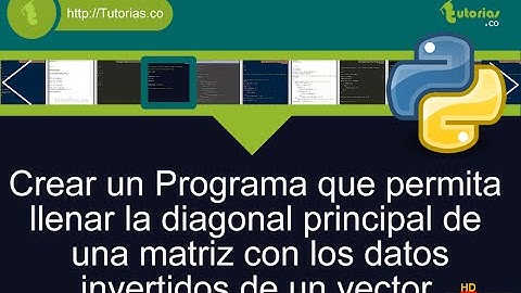 arrays – python (diagonal principal datos invertidos)