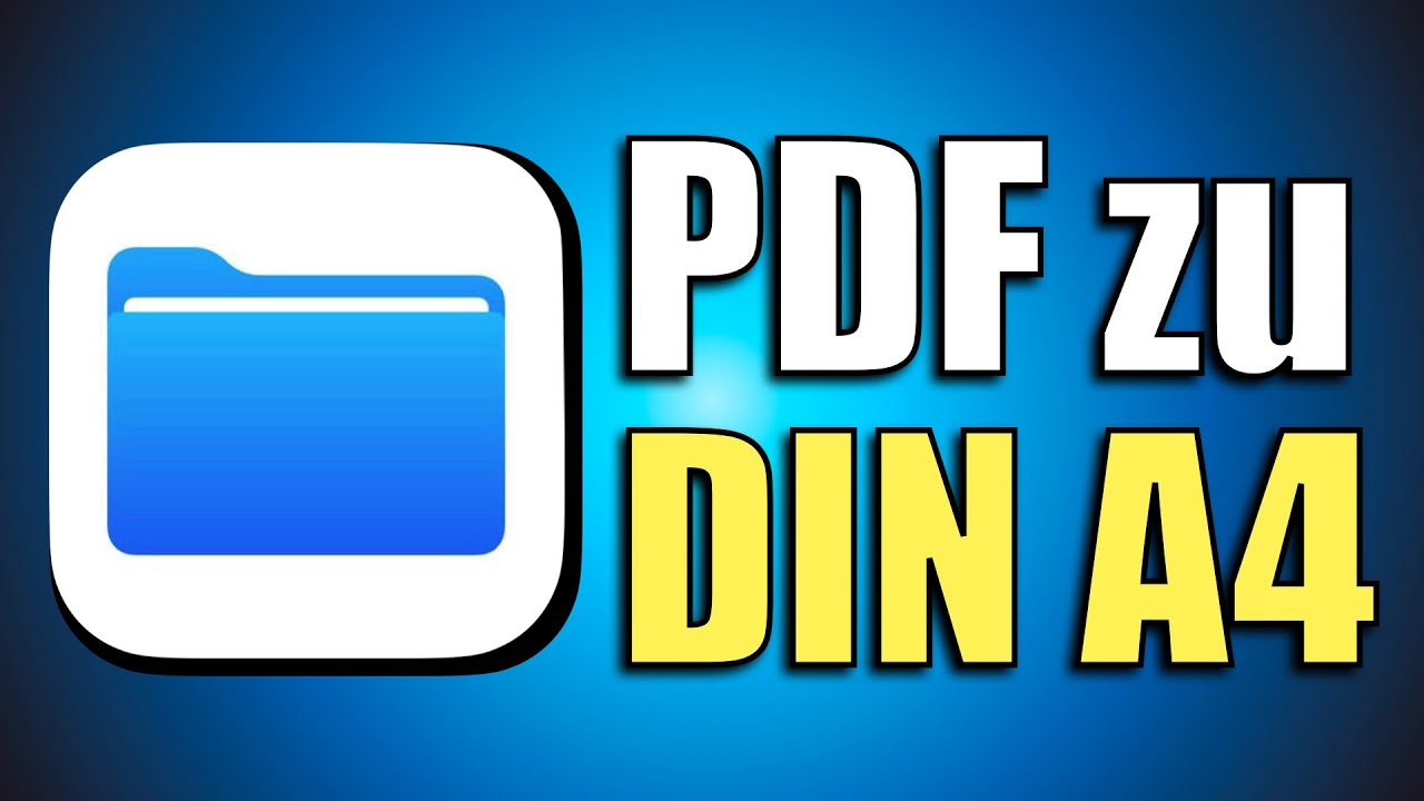 Mache ein DIN-A4 Format aus deinen PDF-Scans