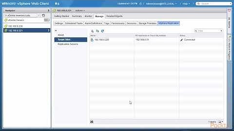 Video 18: Connect to Target Replication Sites | Backup and Recovery of vSphere 6.x Deployment