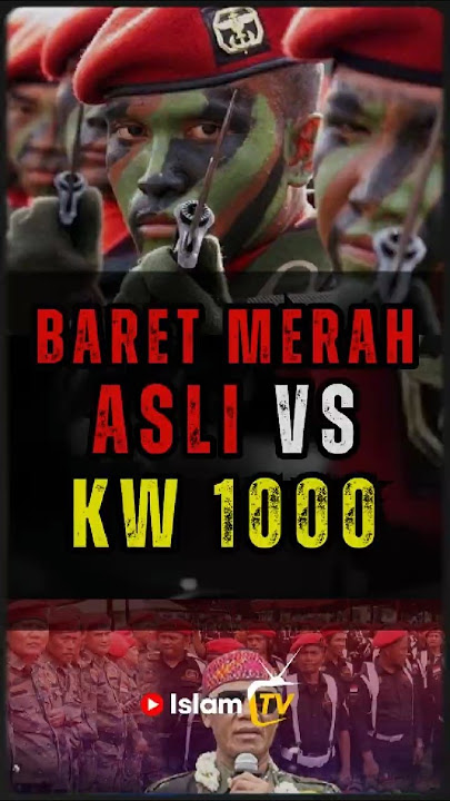 BARET MERAH ASLI VS KW 1000 #islamTV #feedshorts #kopassus #grib #baretmerah