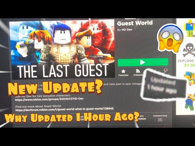 HOW TO BE A GUEST AFTER THE UPDATE!! (Roblox) 