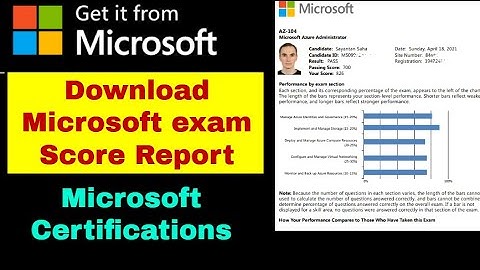 How to Download MICROSOFT exam Score Report / Scorecard // Microsoft Certification