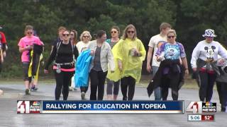 Group arrives in Topeka to rally for education