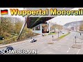 [4K] Suspension Railway in Wuppertal Germany Schwebebahn