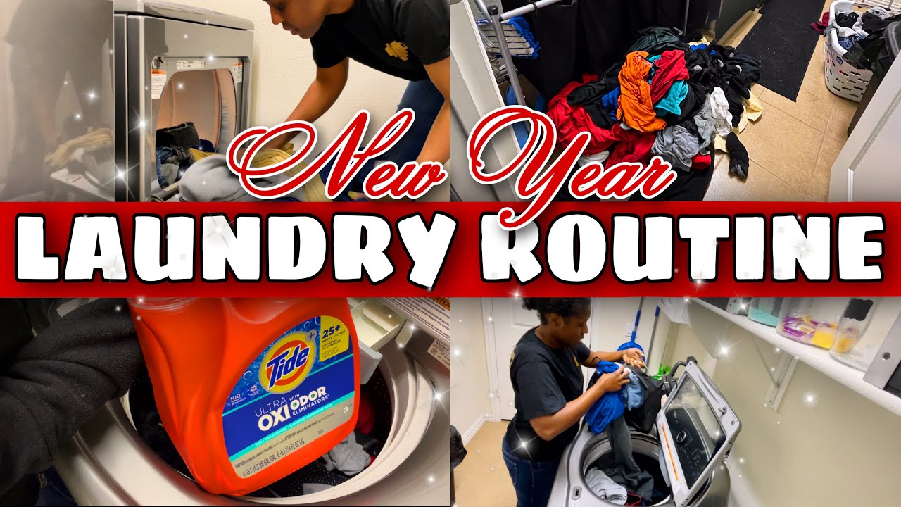 *NEW YEAR* EXTREME LATE NIGHT LAUNDRY ROUTINE & LAUNDRY MOTIVATION