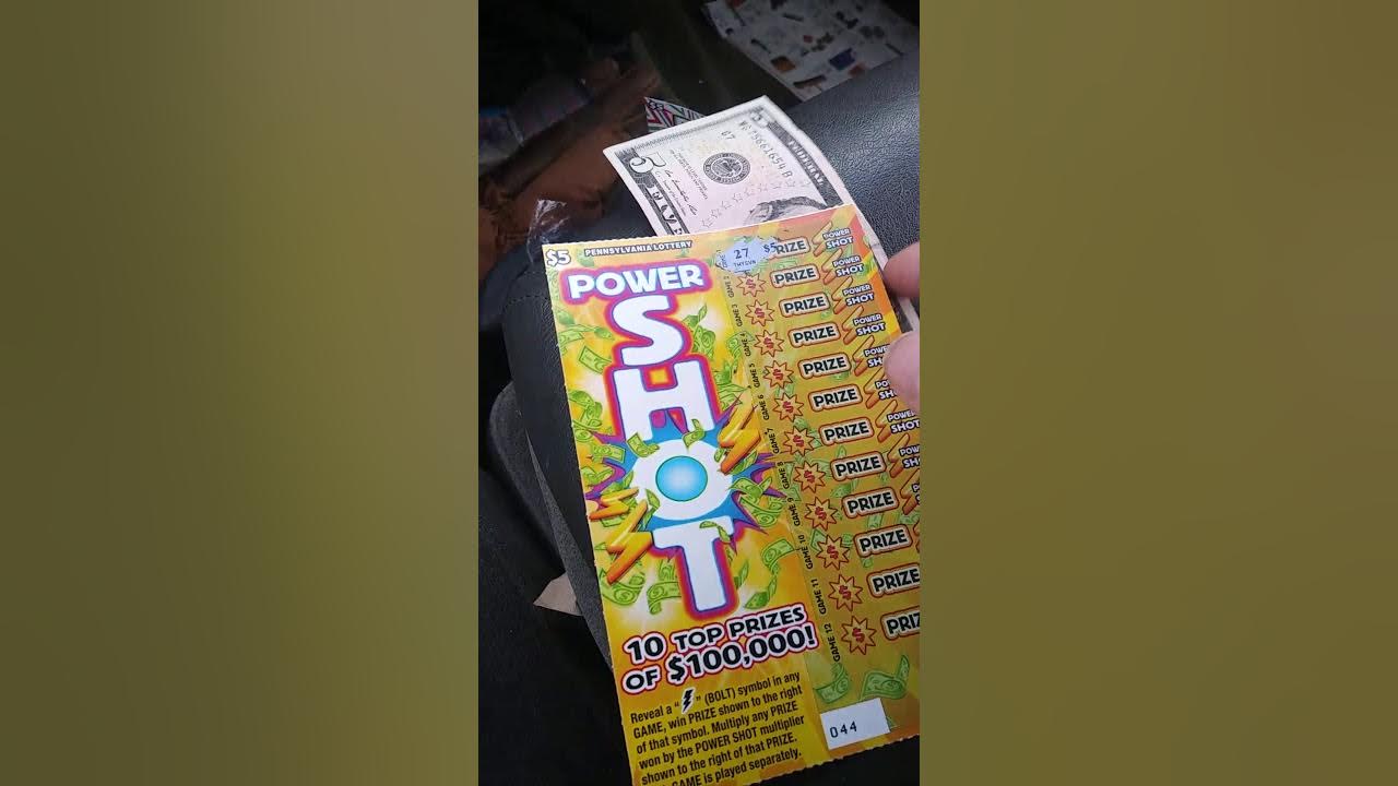 NEW pa lottery⚡ POWER SHOT ⚡ first win on first ticket. 5 pa lottery