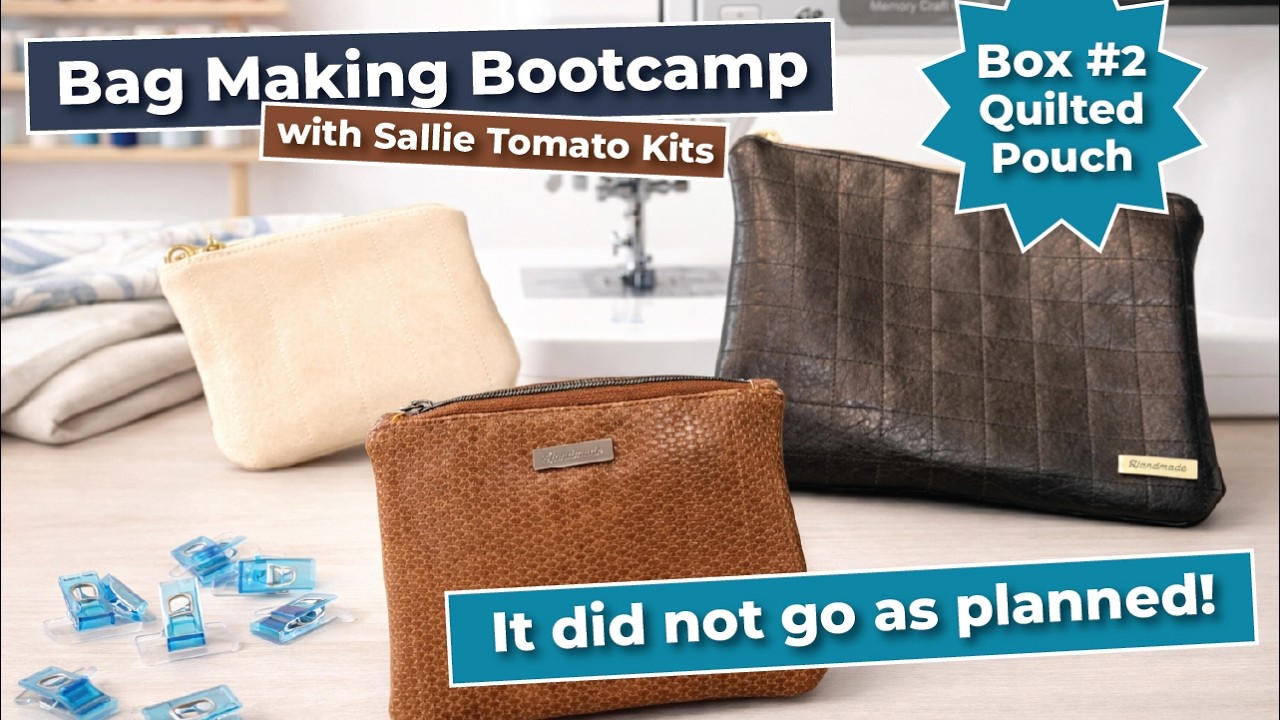 I went into this project feeling pretty confident… I’ve been quilting for years.
How hard could a small quilted pouch be?
Well… let’s just say… mistakes were made. 😅
In this video, I’m sharing the real experience of making the Quilted Pouch from Sallie Tomato Box #2—including what went wrong, what surprised me, and what I’d absolutely do differently next time.
If you’ve ever tried something new and felt like a total beginner again… you are not alone.

IN THIS VIDEO:
The mistakes I made (so you don’t have to)
Where I struggled switching from quilting to bag making
What actually worked in the end
My honest thoughts on this project

PROJECT DETAILS: This pouch is from the Sallie Tomato Book Club Box #2
Shop the kit or supplies here: Sallie Tomato Quilted Pouch Kit : https://amzn.to/4dGVtis

Book: Making Bags: A Field Guide: https://amzn.to/3Pxvpwg

WANT THE FULL STEP-BY-STEP TUTORIAL?
For the complete instructions and walkthrough, visit Sallie Tomato on YouTube here: https://youtu.be/0mowrSNmX0w?si=fBI3YVIm-GB8dQE6

💬 LET’S TALK: Have you ever tried a new technique and thought
“Wait… why is this so hard??” 😅
Tell me in the comments—I know I’m not the only one.

MORE FROM CABIN QUILTERS:
✨ Follow the full Bag of the Month journey: https://youtube.com/playlist?list=PL1O-0gcnLdtThHyEpB1AfF4dtorEV0XQl&si=8p-EnGw5x50RZrlc

Moose & Squirrel Quilters Podcast: https://www.youtube.com/@moosesquirrelquilters

Retreats & more: https://www.CabinQuilters.com

⚠️ NOTE:
This project is based on a pattern from Making Bags: A Field Guide by Sallie Tomato. Be sure to grab the book for full instructions.

🔔 SUBSCRIBE:
If you love quilting, learning new skills, and a little real-life honesty along the way… you’re in the right place.

#bagmaking #quiltedpouch #beginnersewing #sewingmistakes #quiltersofyoutube #sallietomato #sewingjourney