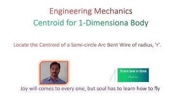 Lecture 41: Centroid for Semicircle Bent Wire