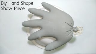 diy hand shape from cement for room decoration | how_to_make cement hand craft | MS Craft