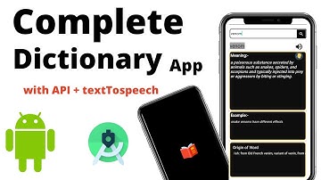 || Complete Android Dictionary App with API || With Text to Speech Function ||