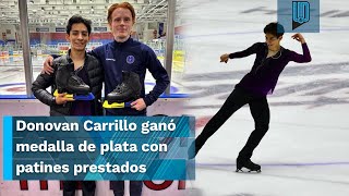 ¡De película! Donovan Carrillo gana medalla de plata con patines prestados